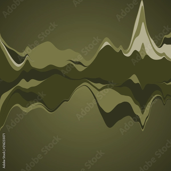 Fototapeta Big data visualization. Streamgraph. Futuristic infographic. Inf