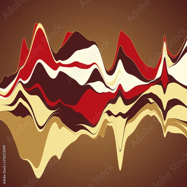 Obraz Big data visualization. Streamgraph. Futuristic infographic. Inf