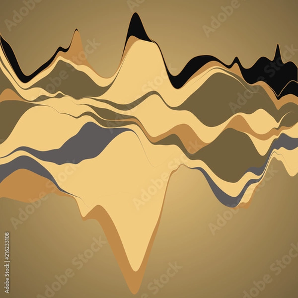 Fototapeta Big data visualization. Streamgraph. Futuristic infographic. Inf