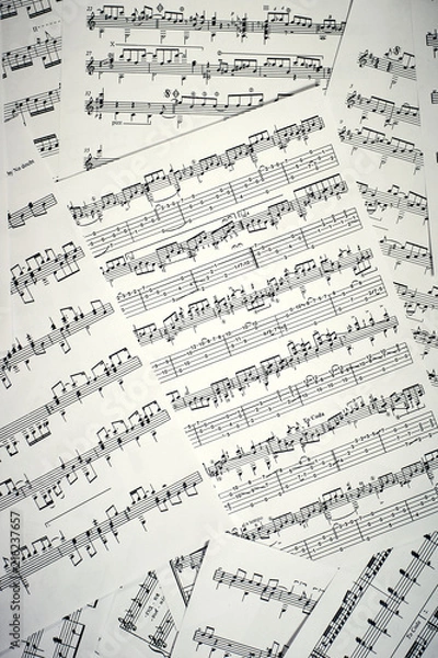 Fototapeta concept sheet with notes, close-up