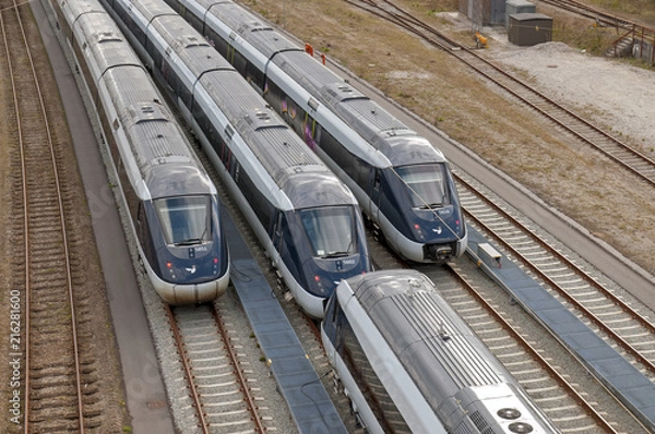 Obraz Trains in Aarhus Denmark