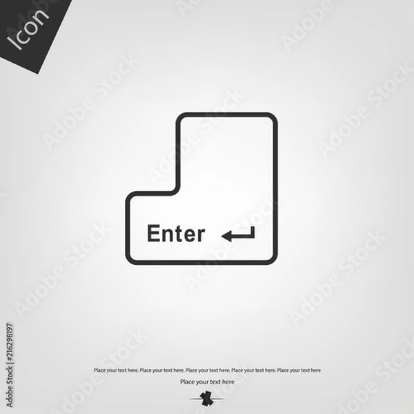 Obraz Enter button icon