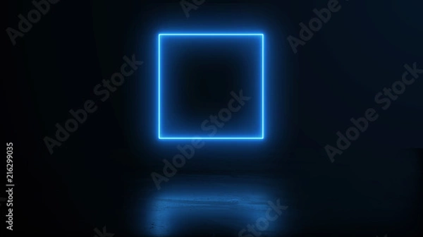 Obraz 3D Glowing Squre