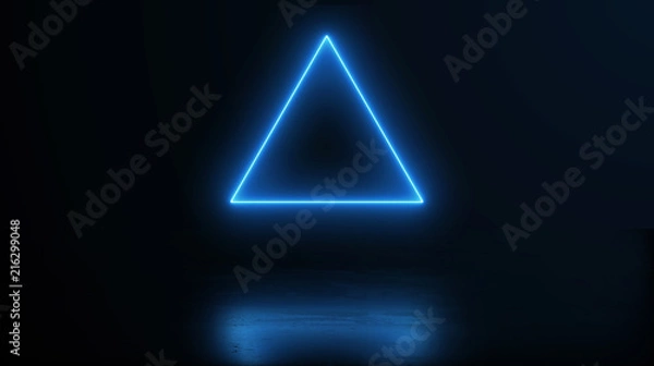 Obraz 3D Glowing Triangle
