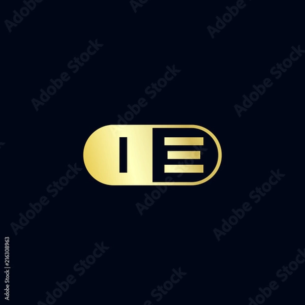 Obraz Initial Letter IE Logo Template Design