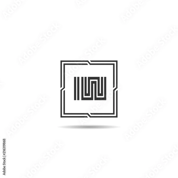Obraz Initial Letter IW Logo Template Design