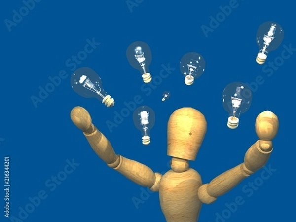 Fototapeta アイデア発想・電球編