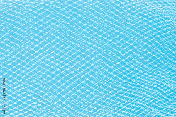 Obraz white net dynamic abstract on blue background