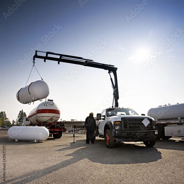 Fototapeta Crane in operation