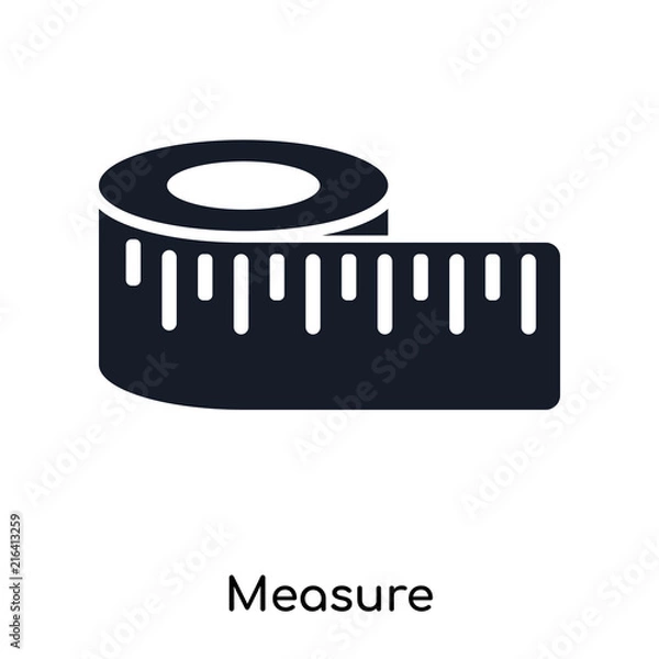 Fototapeta measure icons isolated on white background. Modern and editable measure icon. Simple icon vector illustration.