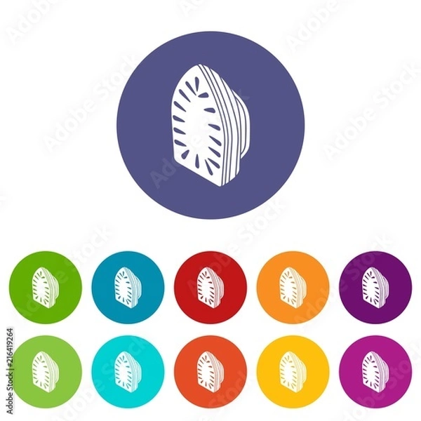 Fototapeta Iron icons color set vector for any web design on white background