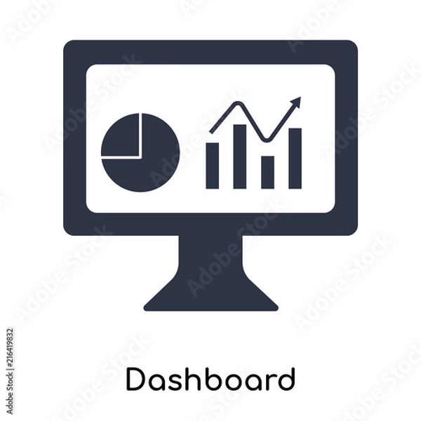 Fototapeta dashboard icon isolated on white background. Simple and editable dashboard icons. Modern icon vector illustration.