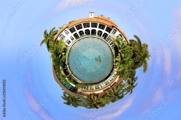 Obraz Tiny Planet Mansion Houses Sphere