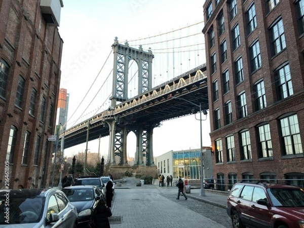 Obraz アメリカ　ニューヨーク  ブルックリンブリッジ
