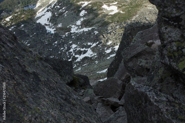 Fototapeta Очень красивый горный пейзаж. Путешествие по горам. Природа Сибири
