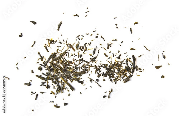 Obraz Dried tea leaves isolated on white background