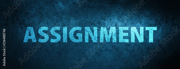 Fototapeta Assignment special blue banner background