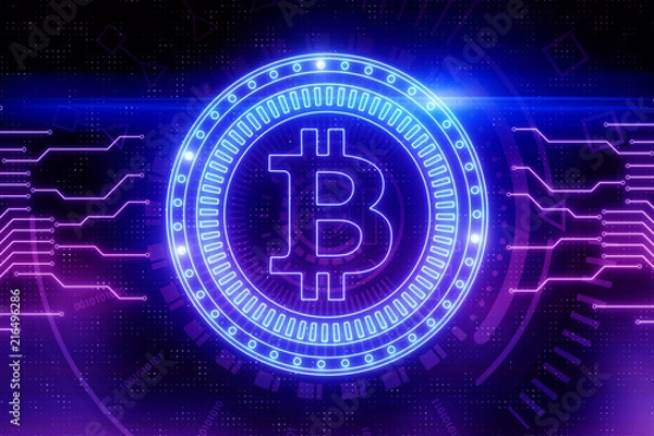 Fototapeta Cryptocurrency and payment concept