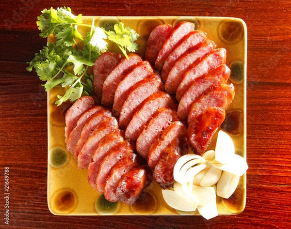 Obraz Sausage and onion