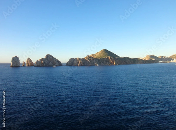 Obraz Scene of Cabo San Lucas from a cruise ship. Baja California, Mexico.