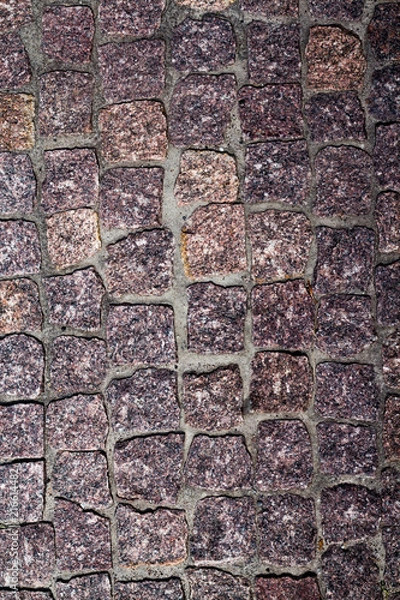 Fototapeta fragment of granite pavers in different color schemes
