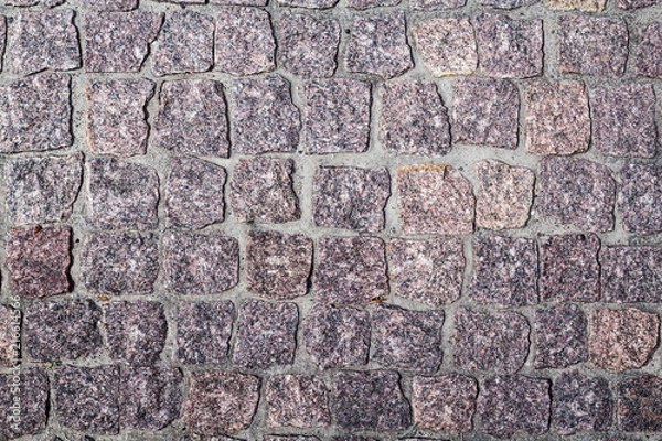 Fototapeta fragment of granite pavers in different color schemes