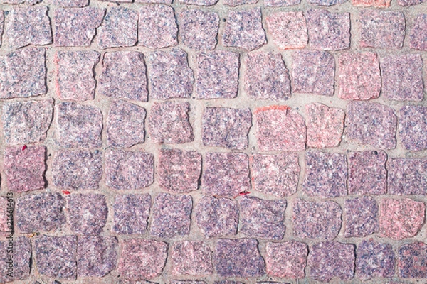 Fototapeta fragment of granite pavers in different color schemes