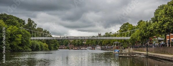 Obraz Suspension Bridge, River Dee, Chester
