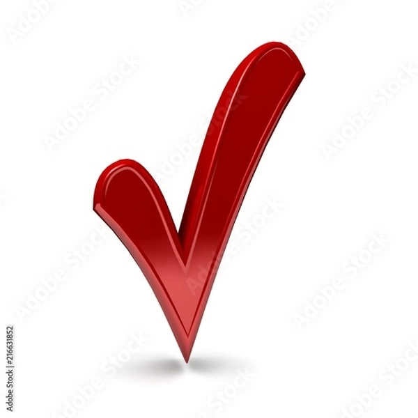 Obraz Check sign on white background