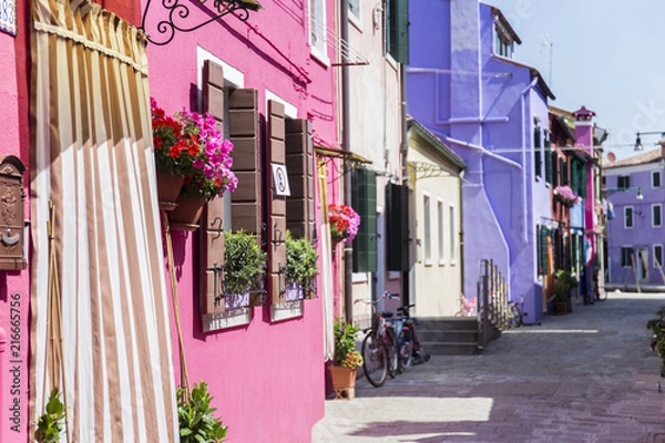 Fototapeta ブラーノ島　街並み