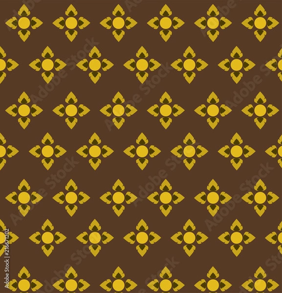 Obraz seamless pattern background Thai ancient style