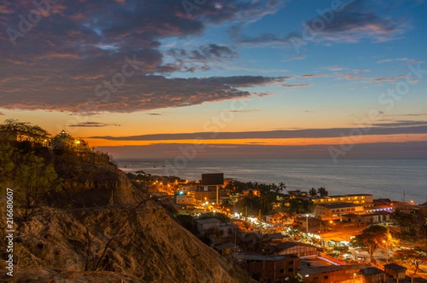 Obraz Mancora peru during sunset