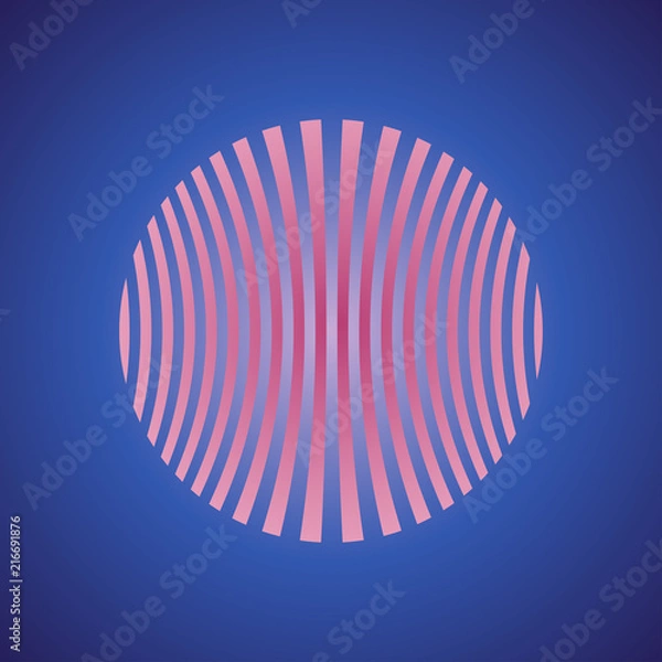 Obraz Abstract stripped circle