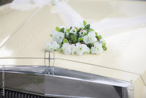 Fototapeta Oldtimer on a wedding