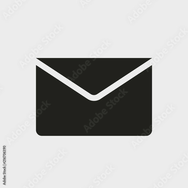Fototapeta Mail vector icon. Glyph icon solid style.