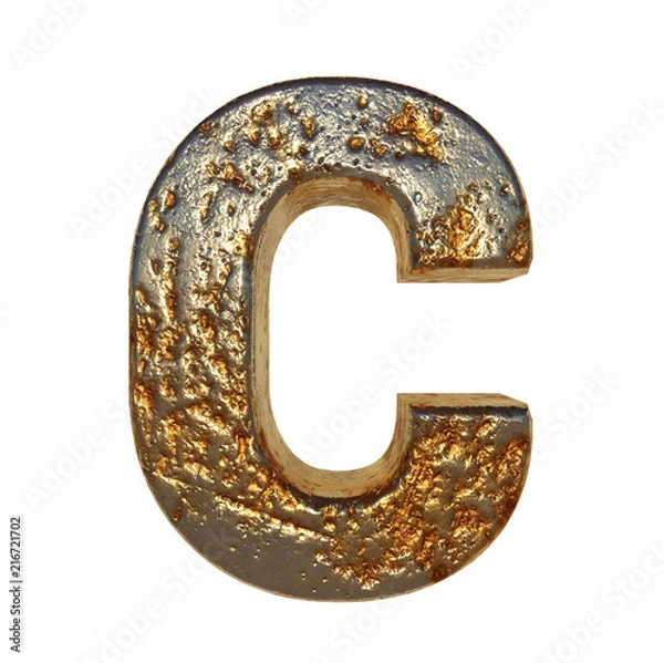 Obraz Rusted metal letter C