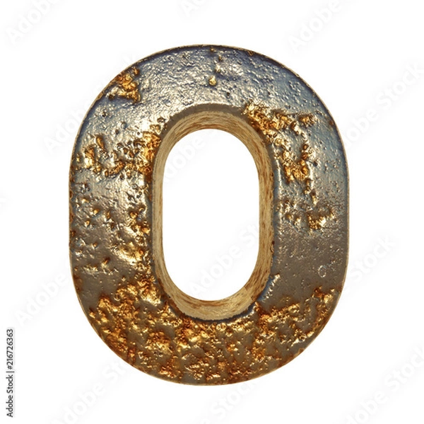 Obraz Rusted metal letter O