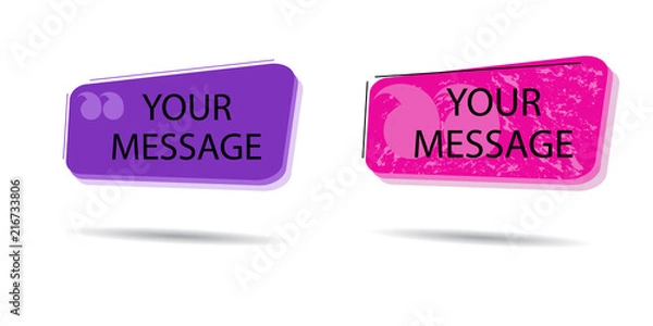 Obraz Vector set quotation template in quotes. Vector banner with frame and quotes.