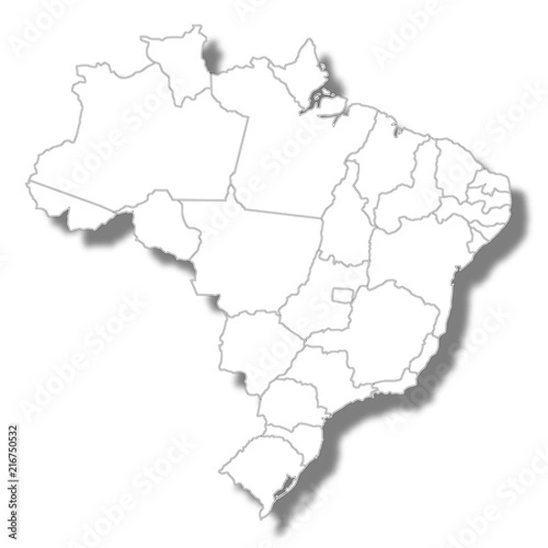 Fototapeta ブラジル　国　地図　アイコン 