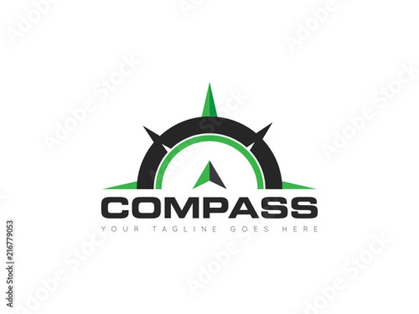 Obraz compass logo, icon, symbol design template