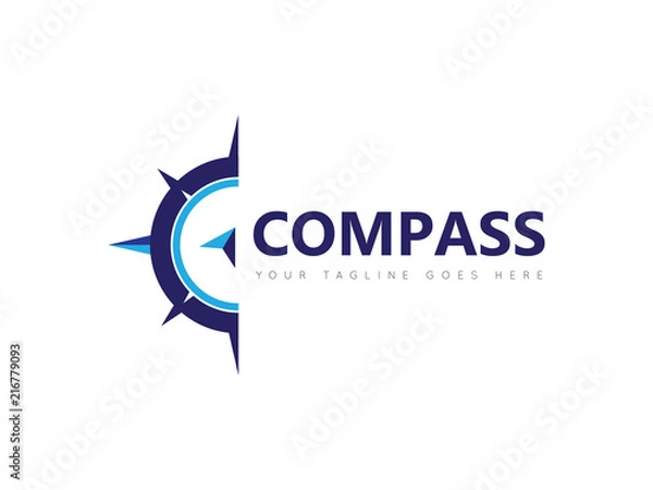 Obraz compass logo, icon, symbol design template