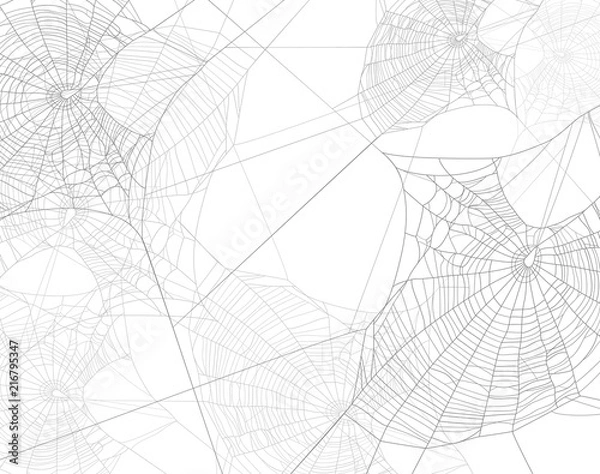 Obraz upiorny pająk sylwetka projektowanie stron internetowych - czarno-białe tło tematu halloween