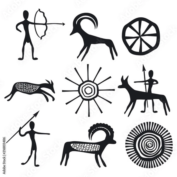 Obraz Vector petroglyphs