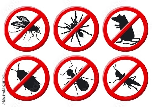 Fototapeta No vermin sign vector illustration