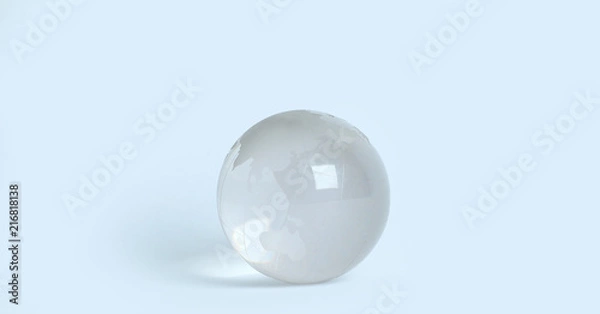 Obraz small glass globe.isolated on a white background.