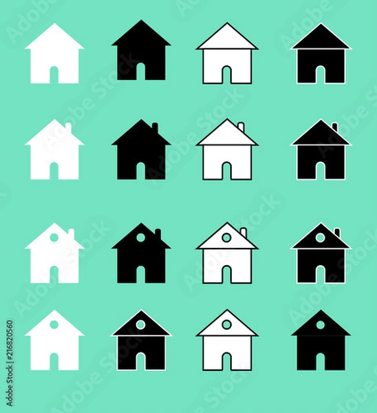 Fototapeta Set of House Icons