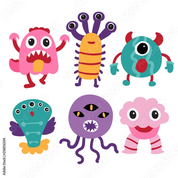 Fototapeta monster character collection design