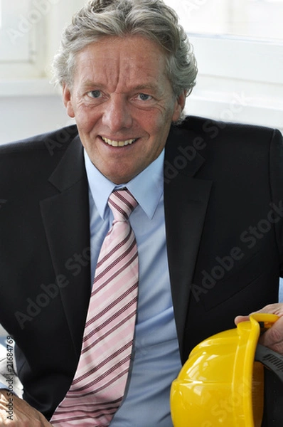 Obraz Mann mit Bauhelm