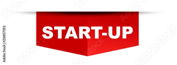 Fototapeta red vector banner startup
