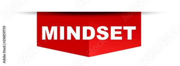 Fototapeta red vector banner mindset